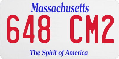 MA license plate 648CM2