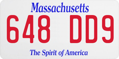 MA license plate 648DD9