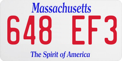 MA license plate 648EF3