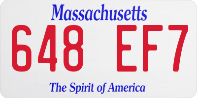 MA license plate 648EF7