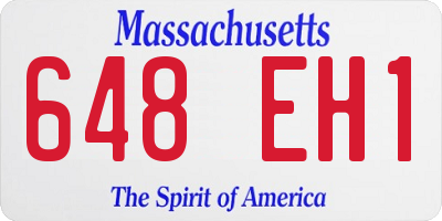 MA license plate 648EH1