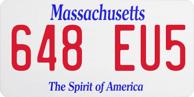 MA license plate 648EU5
