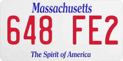 MA license plate 648FE2