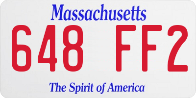 MA license plate 648FF2
