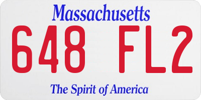 MA license plate 648FL2