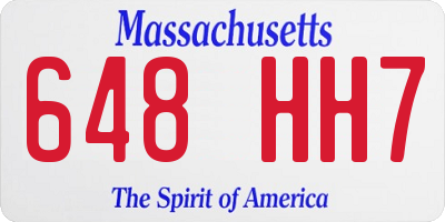 MA license plate 648HH7