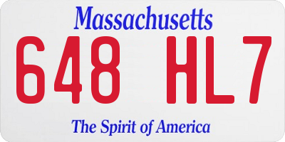 MA license plate 648HL7