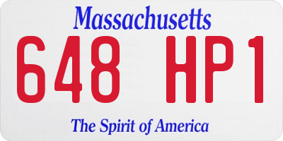 MA license plate 648HP1
