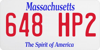 MA license plate 648HP2