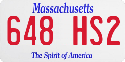 MA license plate 648HS2