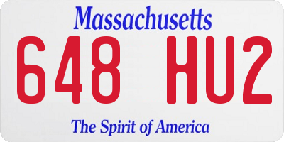 MA license plate 648HU2
