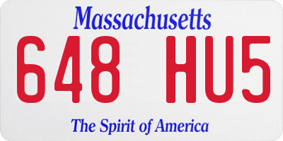 MA license plate 648HU5