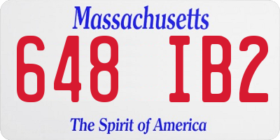 MA license plate 648IB2