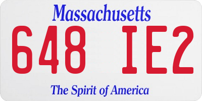 MA license plate 648IE2