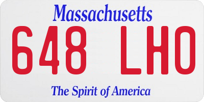 MA license plate 648LH0