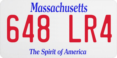 MA license plate 648LR4