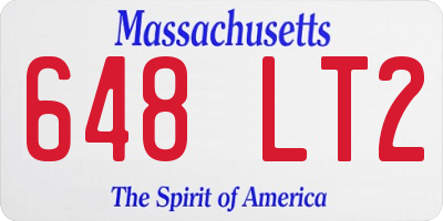 MA license plate 648LT2