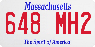 MA license plate 648MH2