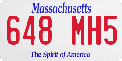 MA license plate 648MH5