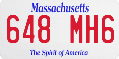 MA license plate 648MH6