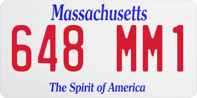 MA license plate 648MM1