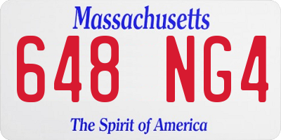 MA license plate 648NG4