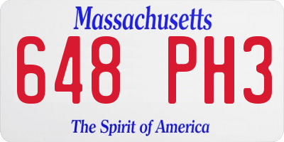 MA license plate 648PH3