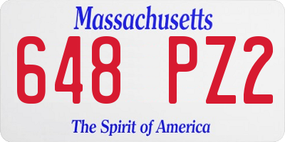 MA license plate 648PZ2