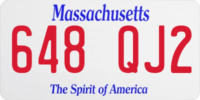 MA license plate 648QJ2