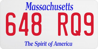 MA license plate 648RQ9