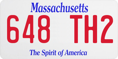 MA license plate 648TH2