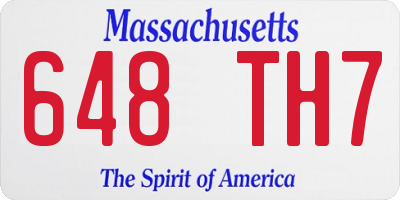MA license plate 648TH7