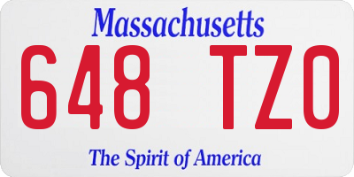 MA license plate 648TZ0