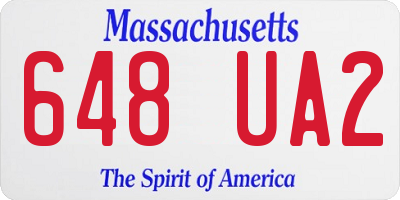 MA license plate 648UA2