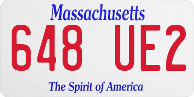 MA license plate 648UE2