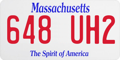 MA license plate 648UH2