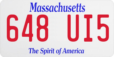 MA license plate 648UI5