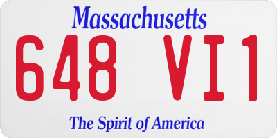 MA license plate 648VI1