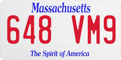 MA license plate 648VM9