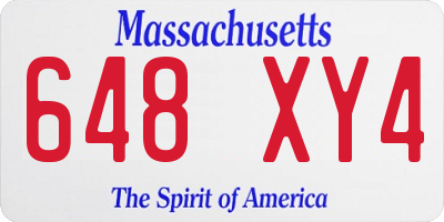 MA license plate 648XY4