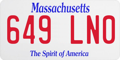 MA license plate 649LN0