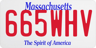 MA license plate 665WHV