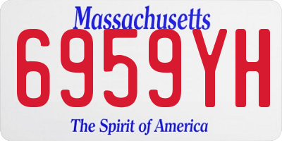 MA license plate 6959YH
