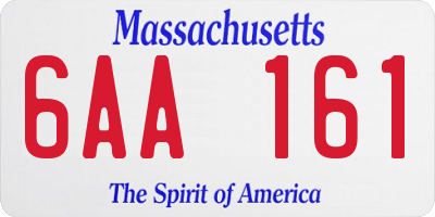 MA license plate 6AA161