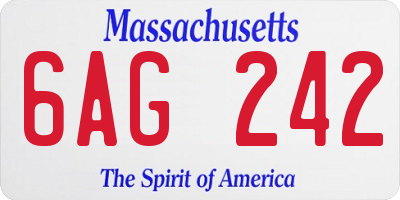 MA license plate 6AG242