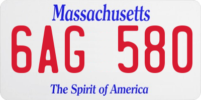 MA license plate 6AG580
