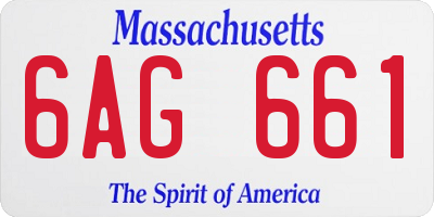 MA license plate 6AG661