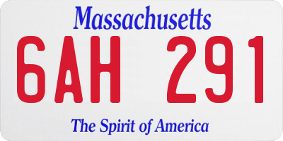 MA license plate 6AH291