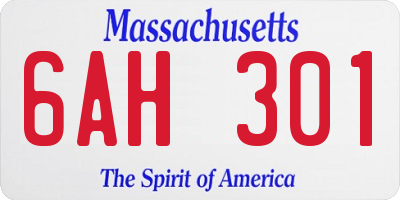 MA license plate 6AH301