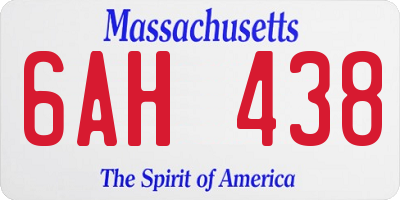 MA license plate 6AH438